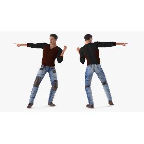 Man in Urban Style Clothing model